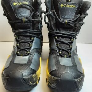 Columbia Omni Heat Black and Yellow Hiking Boots